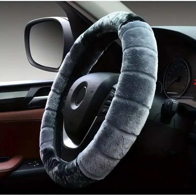 Cute Cartoon Ear Steering Wheel Cover - Warm & Cozy 15 Inch Universal Protector for Women's Car Accessories