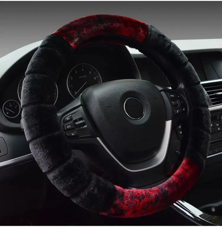 Cute Cartoon Ear Steering Wheel Cover - Warm & Cozy 15 Inch Universal Protector for Women's Car Accessories