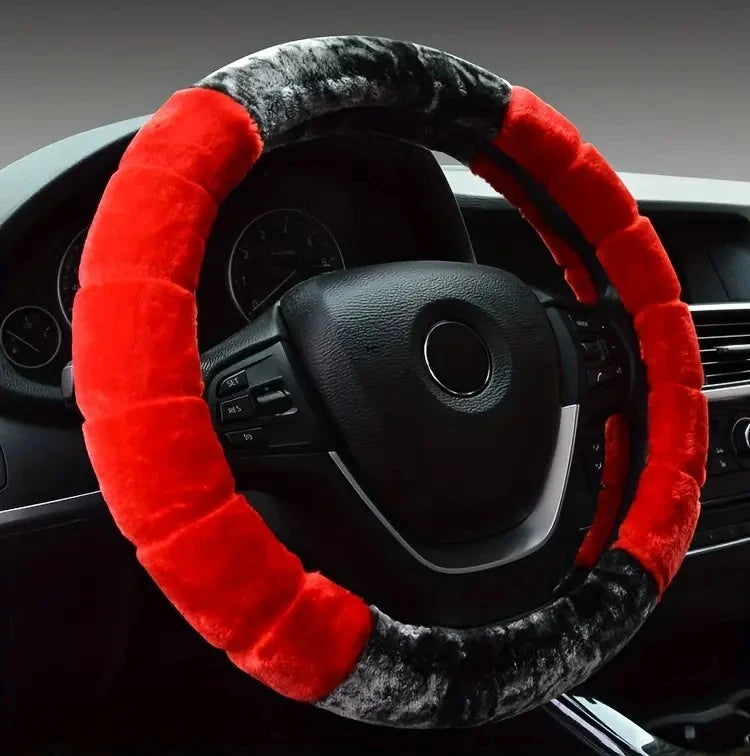 Cute Cartoon Ear Steering Wheel Cover - Warm & Cozy 15 Inch Universal Protector for Women's Car Accessories