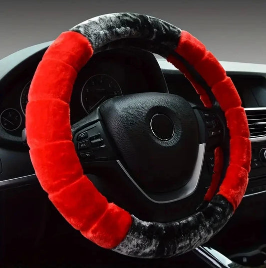 Cute Cartoon Ear Steering Wheel Cover - Warm & Cozy 15 Inch Universal Protector for Women's Car Accessories