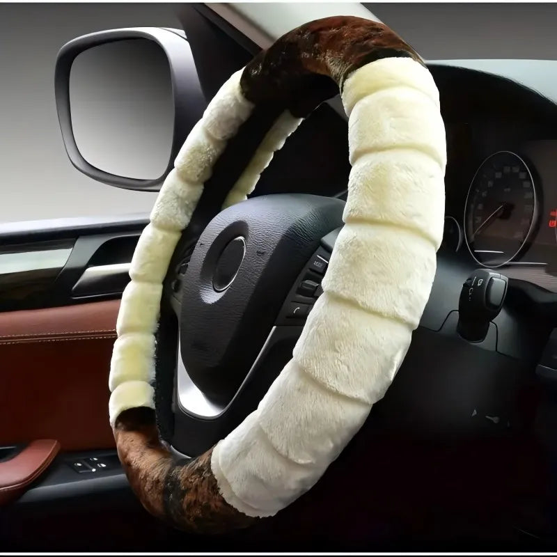 Cute Cartoon Ear Steering Wheel Cover - Warm & Cozy 15 Inch Universal Protector for Women's Car Accessories